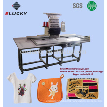 2015 Elucky mini computer embroidery machine price with 7" touch screen for cap garments shoes embroidery